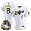 Men's Dodgers 2024 World Series Gold Trim Vapor Premier Limited Jersey - All Stitched