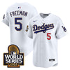 Men's Dodgers 2024 World Series Gold Trim Vapor Premier Limited Jersey - All Stitched
