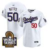 Men's Dodgers 2024 World Series Gold Trim Vapor Premier Limited Jersey - All Stitched