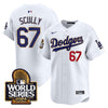 Men's Dodgers 2024 World Series Gold Trim Vapor Premier Limited Jersey - All Stitched