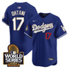 Men's Dodgers 2024 World Series Gold Trim Vapor Premier Limited Jersey - All Stitched