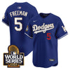 Men's Dodgers 2024 World Series Gold Trim Vapor Premier Limited Jersey - All Stitched