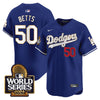 Men's Dodgers 2024 World Series Gold Trim Vapor Premier Limited Jersey - All Stitched