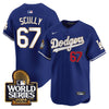 Men's Dodgers 2024 World Series Gold Trim Vapor Premier Limited Jersey - All Stitched