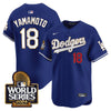 Men's Dodgers 2024 World Series Gold Trim Vapor Premier Limited Jersey - All Stitched