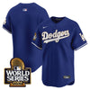 Men's Dodgers 2024 World Series Gold Trim Vapor Premier Limited Jersey - All Stitched