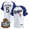 Men's Dodgers 2024 World Series Gold Trim Vapor Premier Limited Jersey - All Stitched
