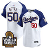 Men's Dodgers 2024 World Series Gold Trim Vapor Premier Limited Jersey - All Stitched