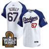 Men's Dodgers 2024 World Series Gold Trim Vapor Premier Limited Jersey - All Stitched