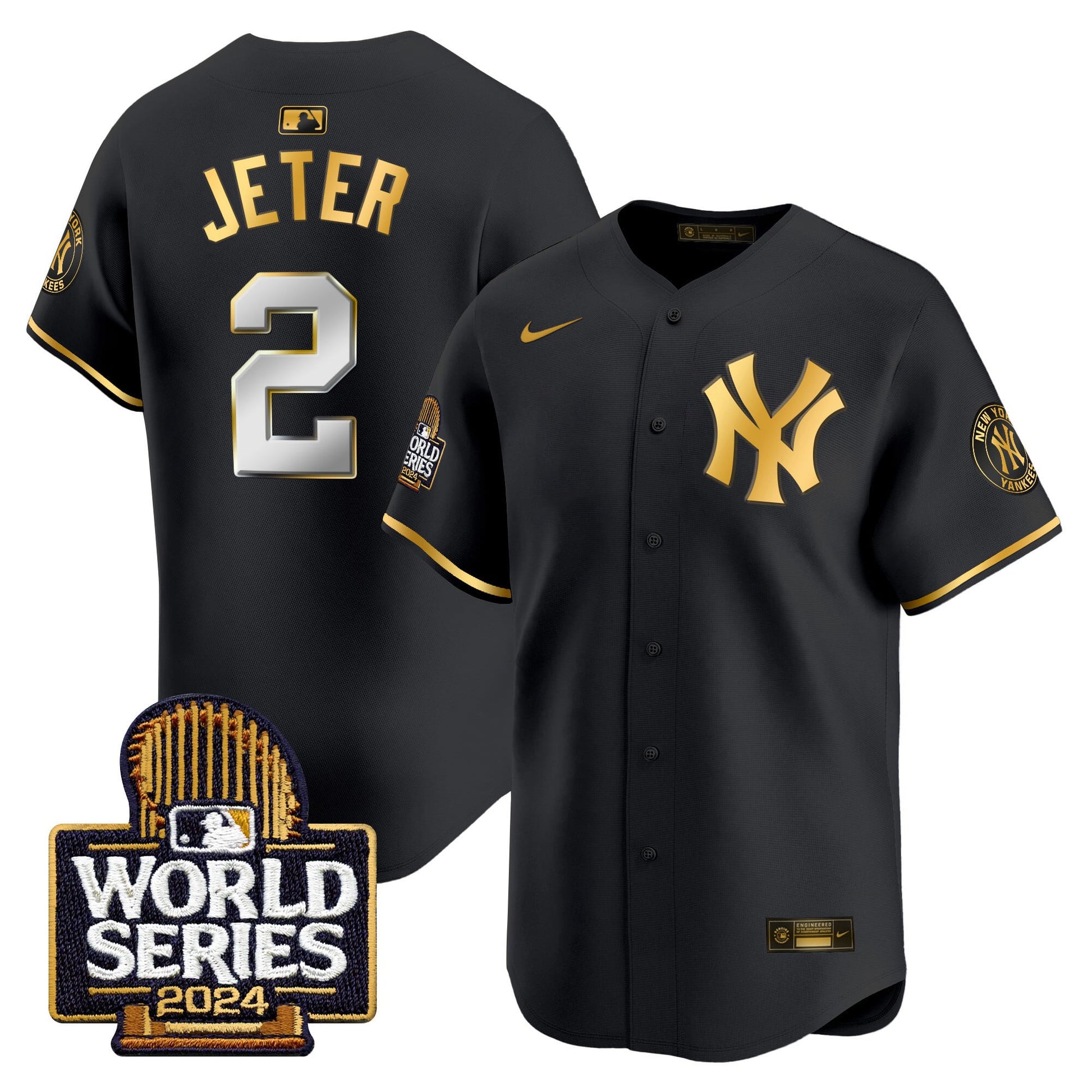Men's Yankees 2024 World Series Vapor Premier Limited Jersey - All Stitched