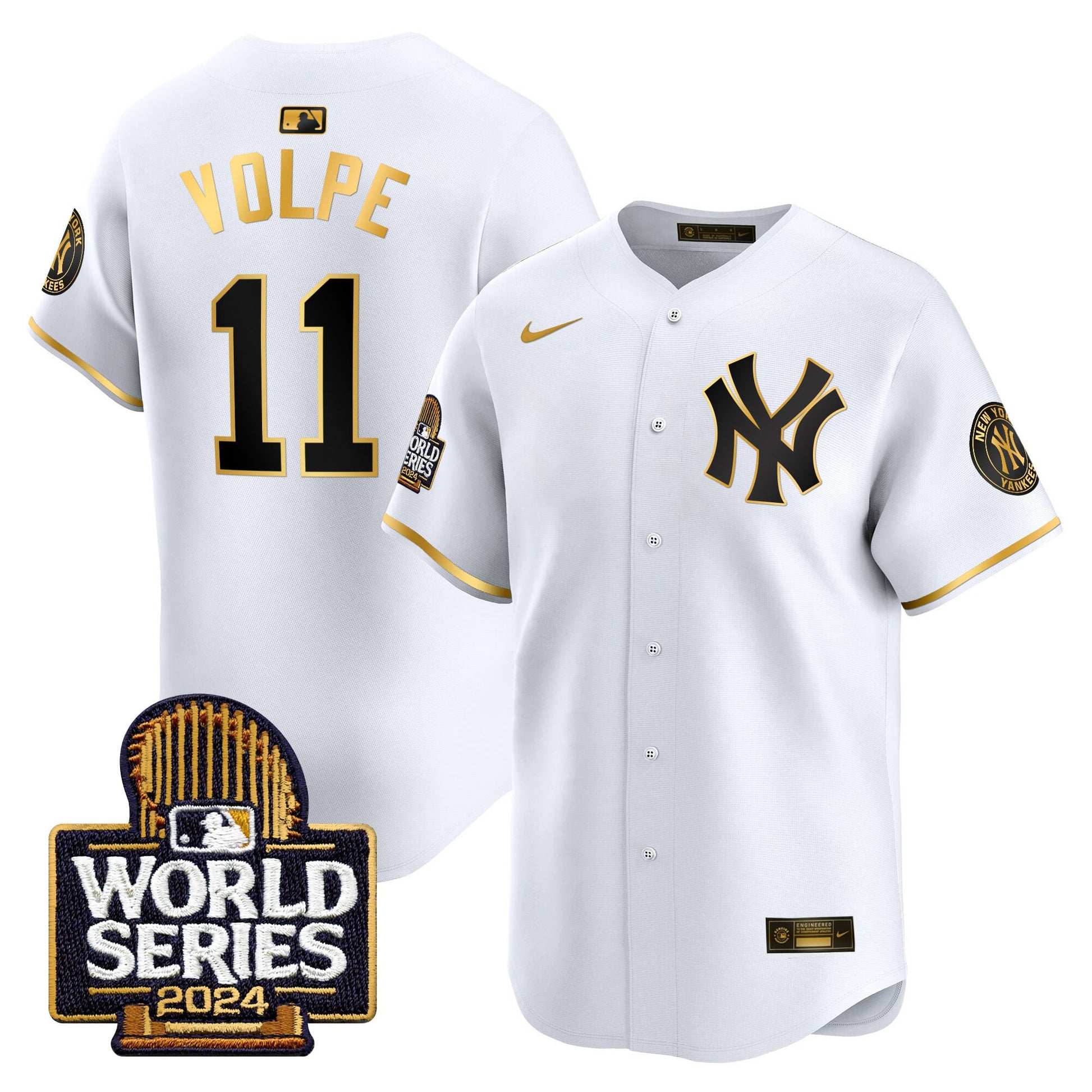 Men's Yankees 2024 World Series Vapor Premier Limited Jersey - All Stitched
