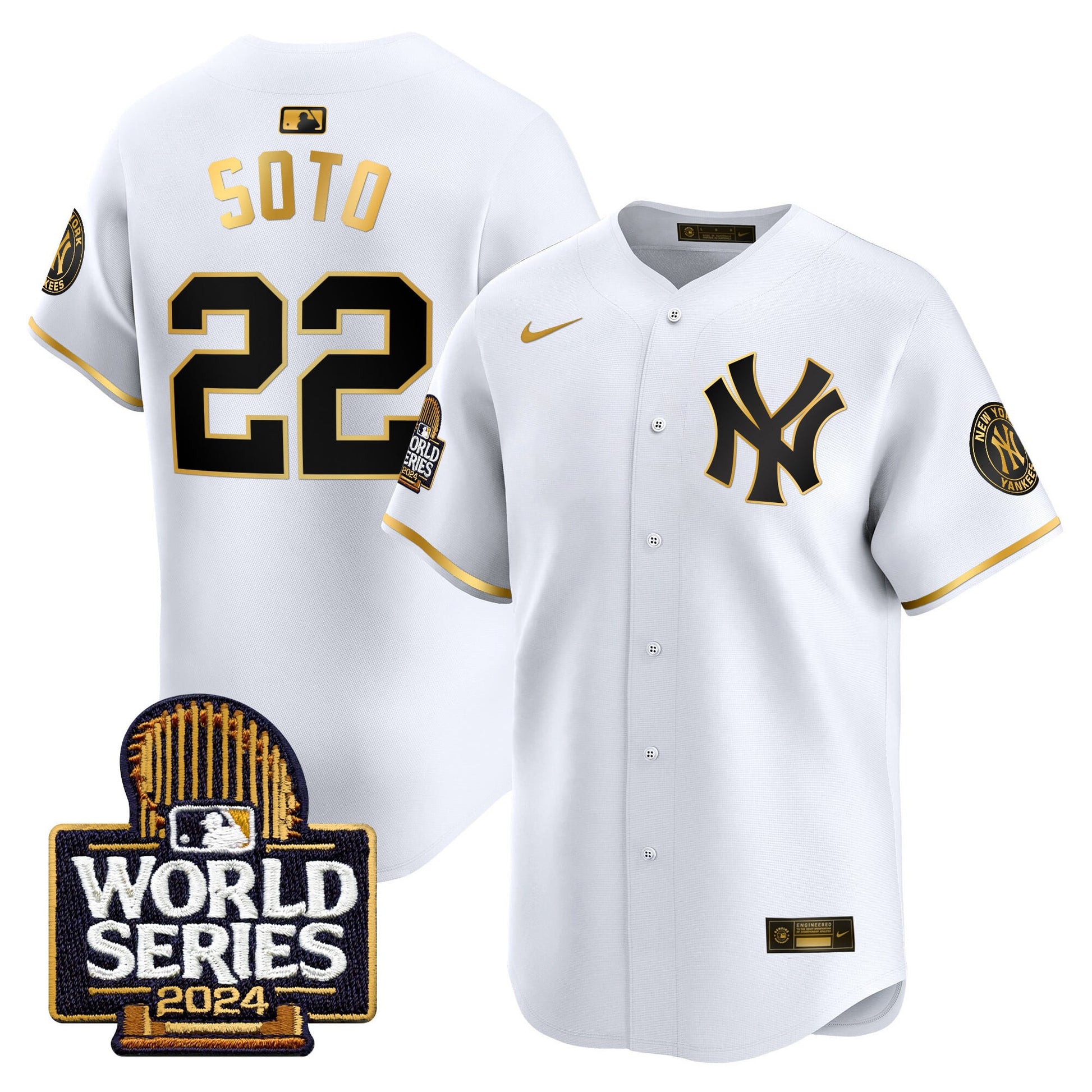 Men's Yankees 2024 World Series Vapor Premier Limited Jersey - All Stitched