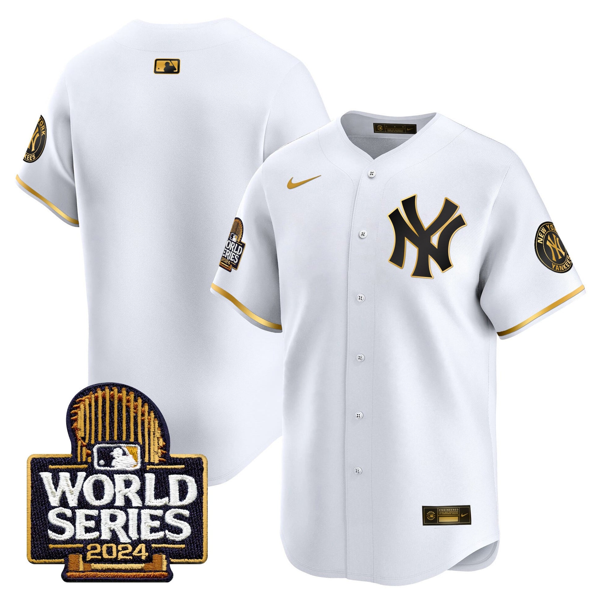Men's Yankees 2024 World Series Vapor Premier Limited Jersey - All Stitched