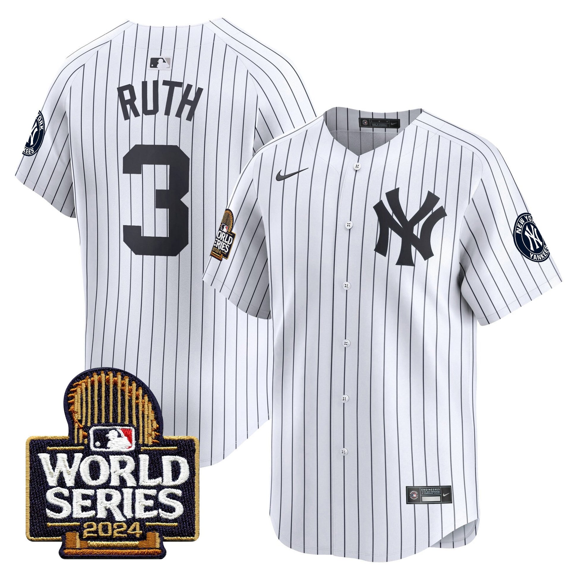Men's Yankees 2024 World Series Vapor Premier Limited Jersey - All Stitched