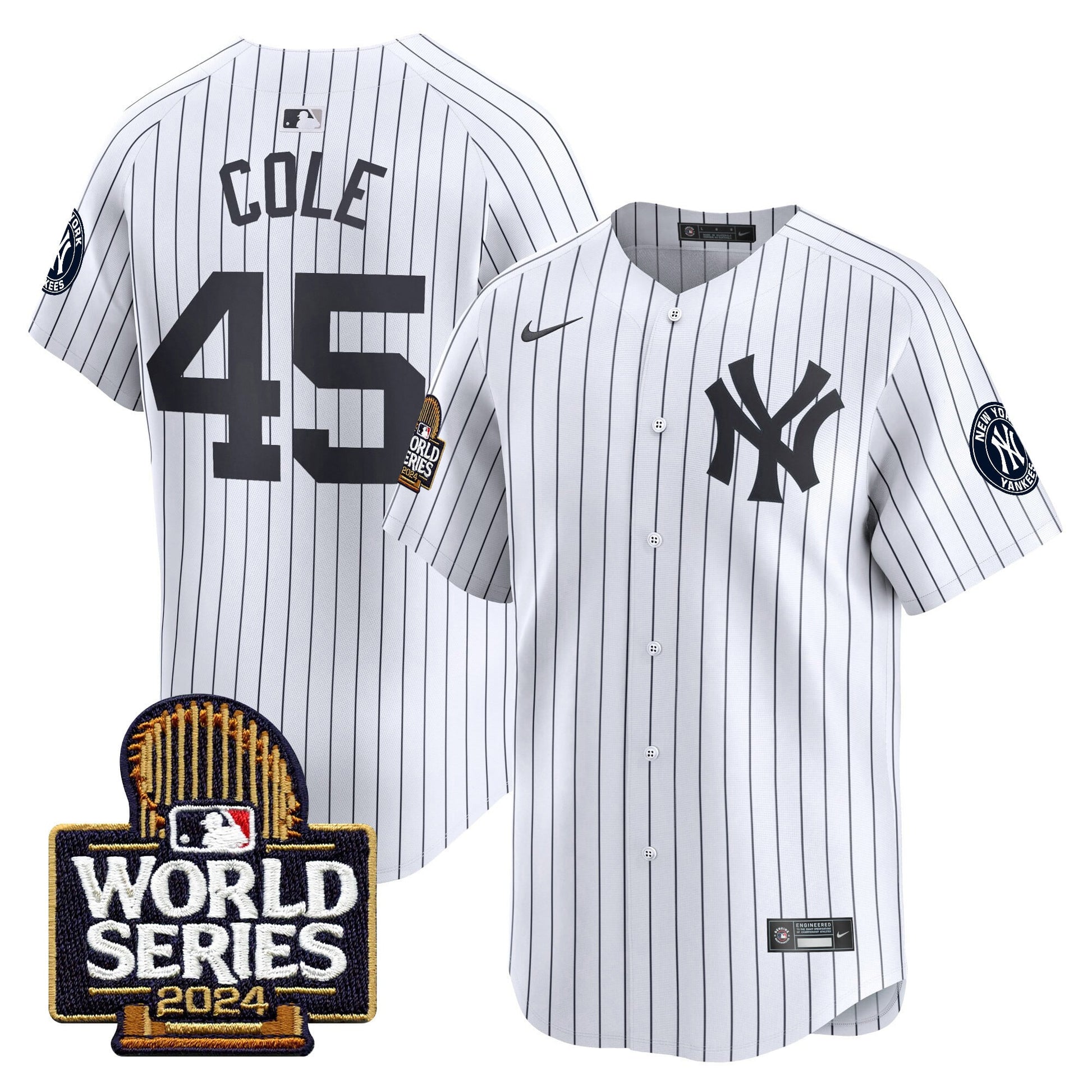 Men's Yankees 2024 World Series Vapor Premier Limited Jersey - All Stitched