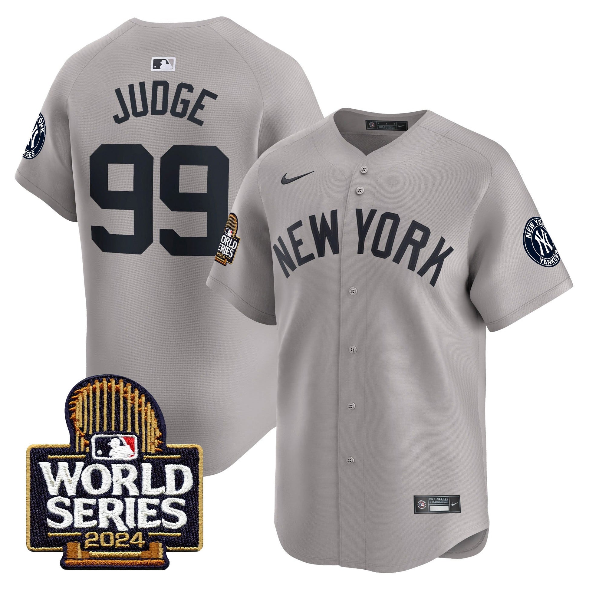Men's Yankees 2024 World Series Vapor Premier Limited Jersey - All Stitched