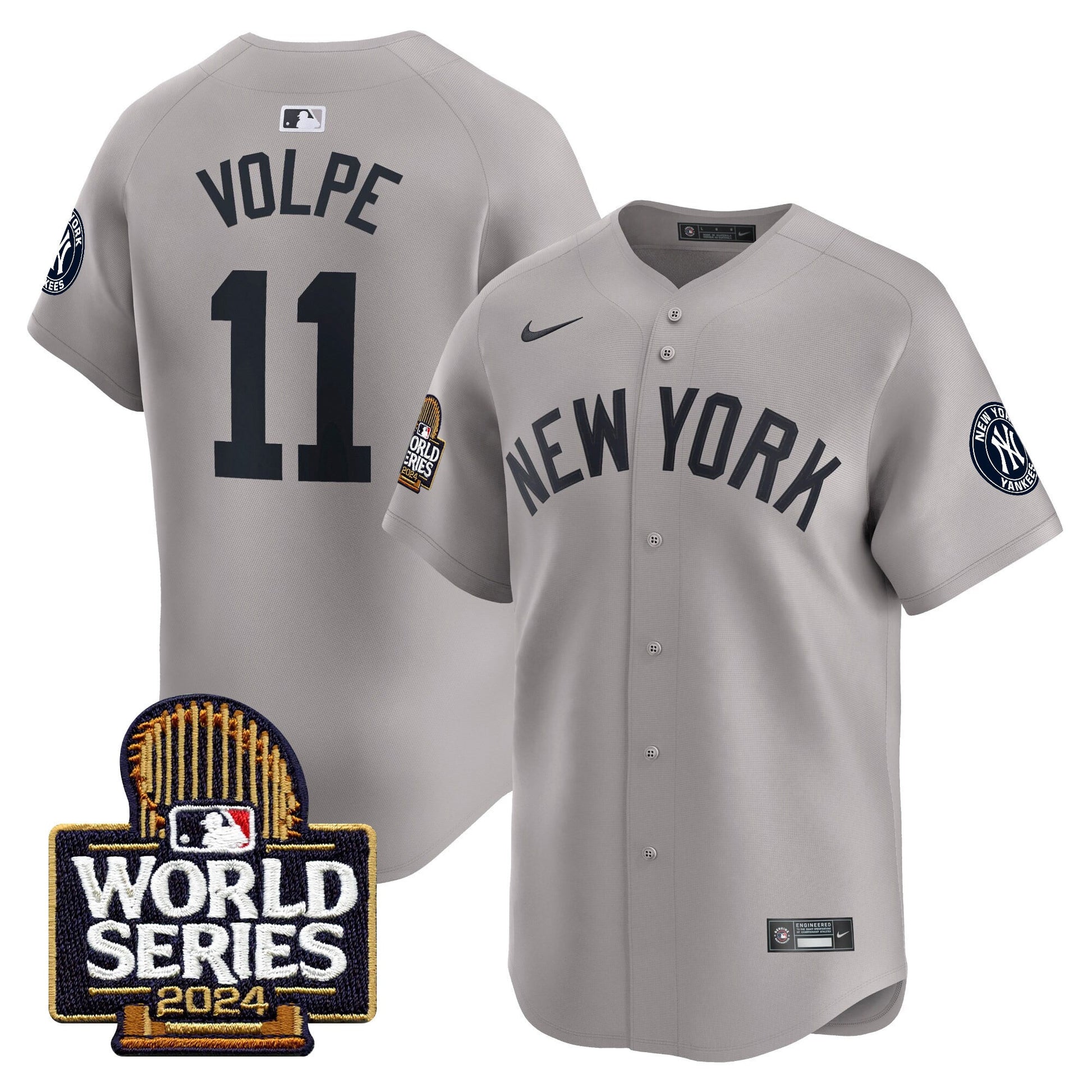 Men's Yankees 2024 World Series Vapor Premier Limited Jersey - All Stitched