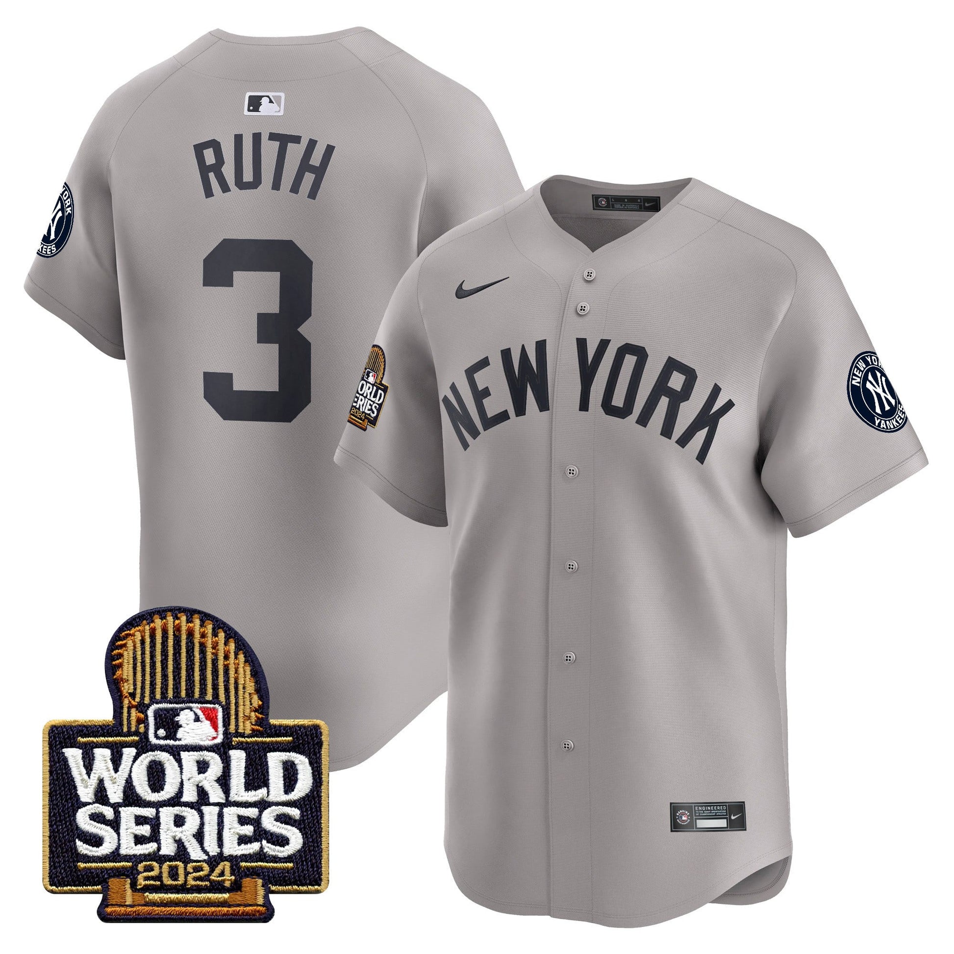 Men's Yankees 2024 World Series Vapor Premier Limited Jersey - All Stitched