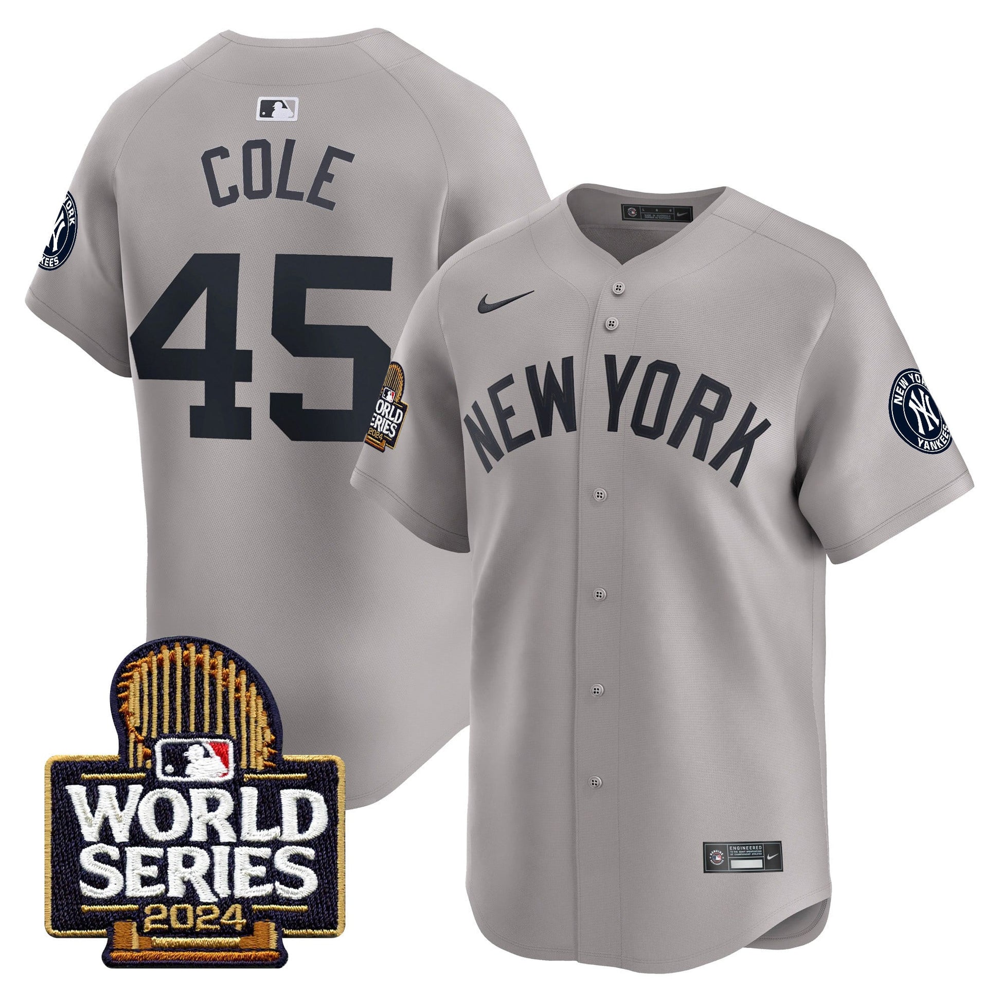 Men's Yankees 2024 World Series Vapor Premier Limited Jersey - All Stitched