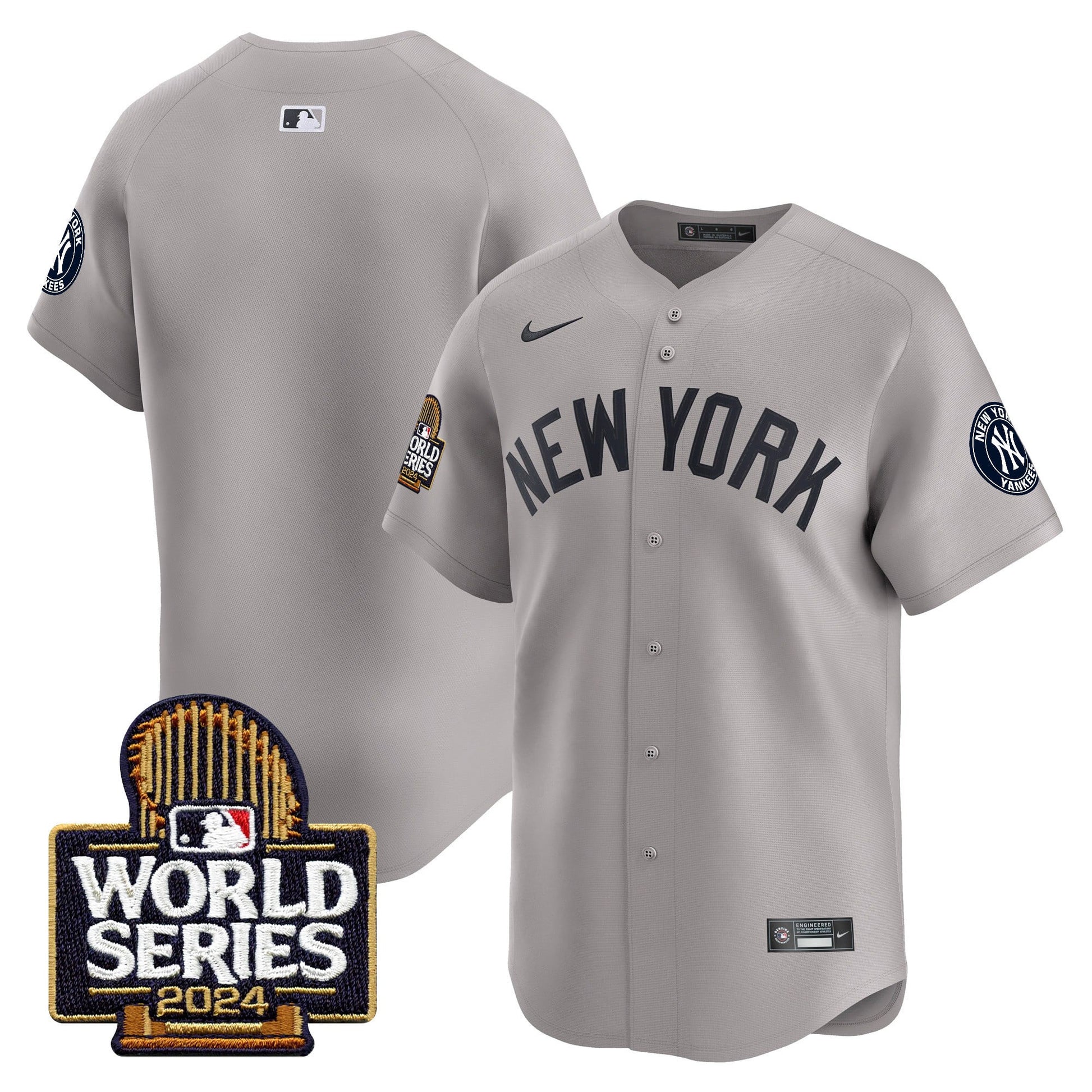 Men's Yankees 2024 World Series Vapor Premier Limited Jersey - All Stitched