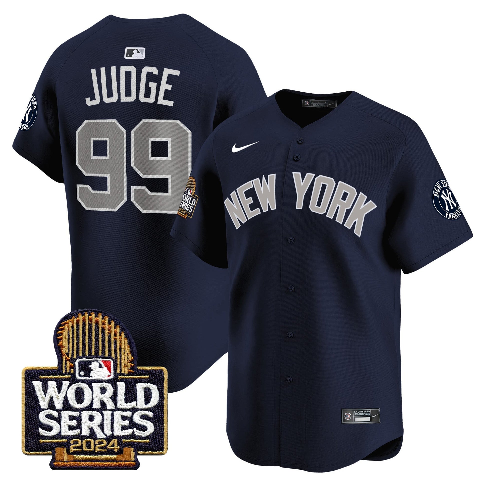 Men's Yankees 2024 World Series Vapor Premier Limited Jersey - All Stitched