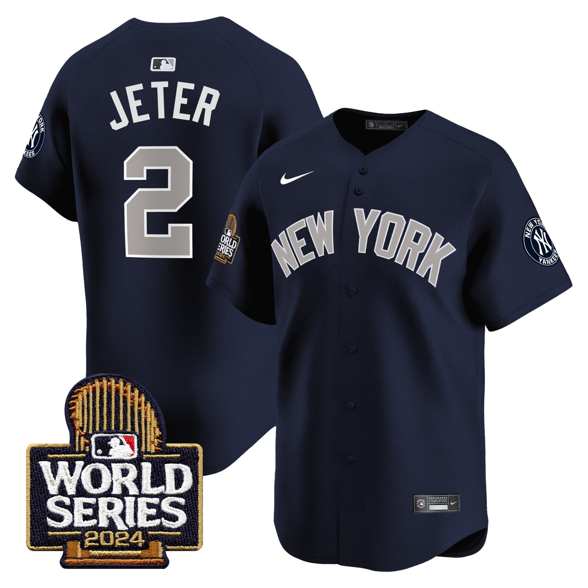 Men's Yankees 2024 World Series Vapor Premier Limited Jersey - All Stitched