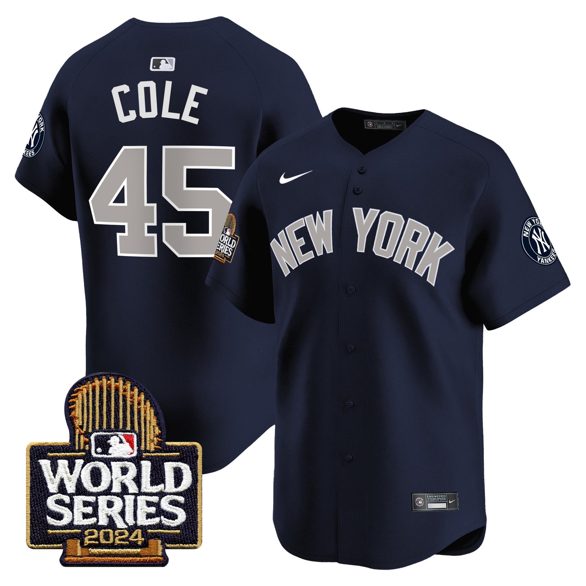 Men's Yankees 2024 World Series Vapor Premier Limited Jersey - All Stitched