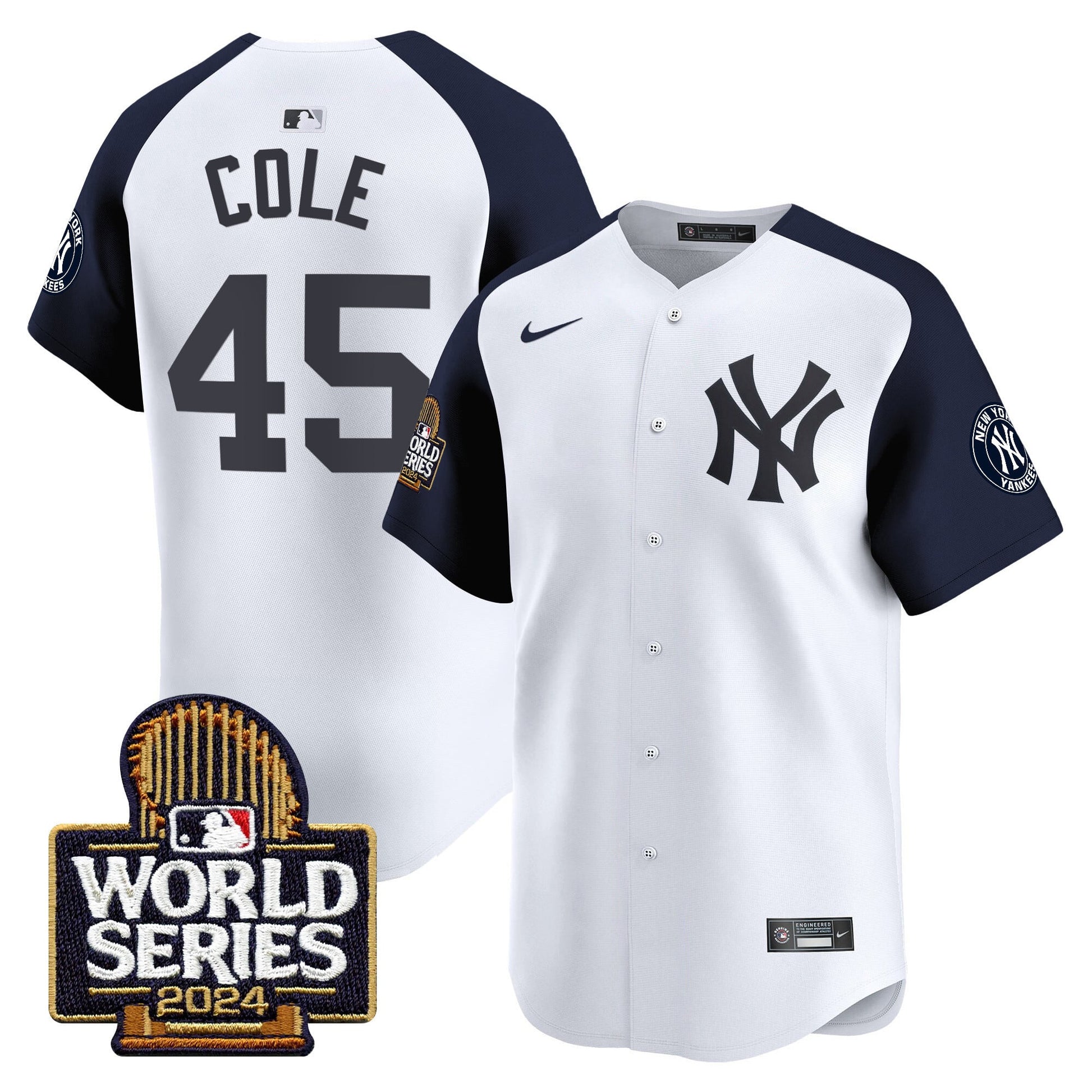 Men's Yankees 2024 World Series Vapor Premier Limited Jersey - All Stitched