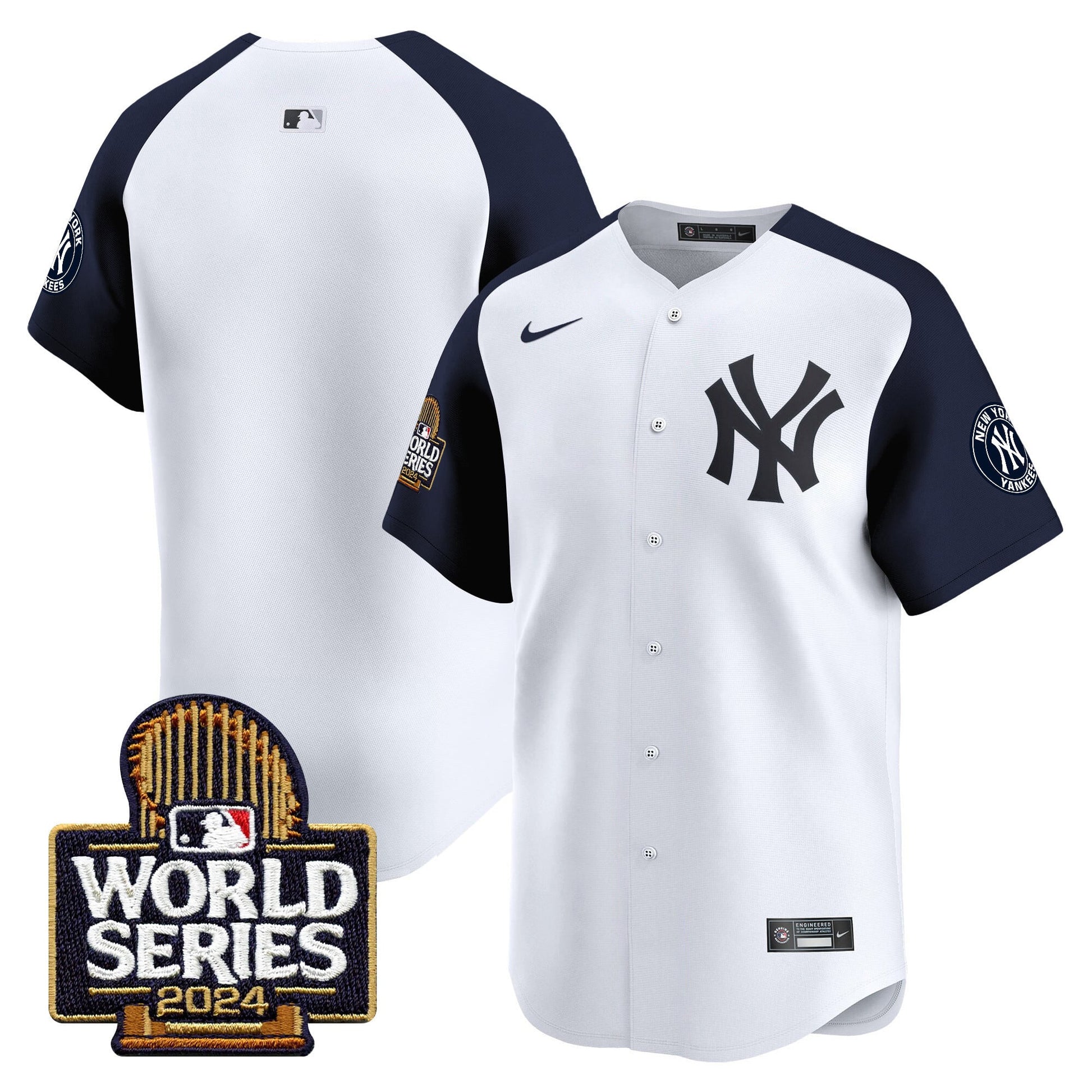 Men's Yankees 2024 World Series Vapor Premier Limited Jersey - All Stitched