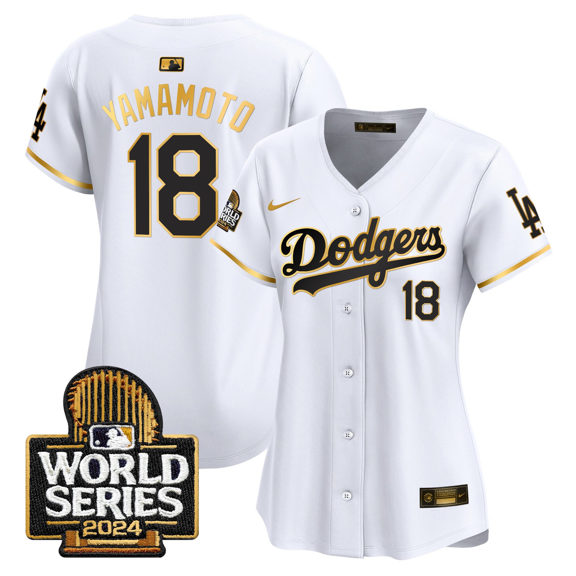 Women's Dodgers 2024 World Series Vapor Premier Limited Jersey - All Stitched