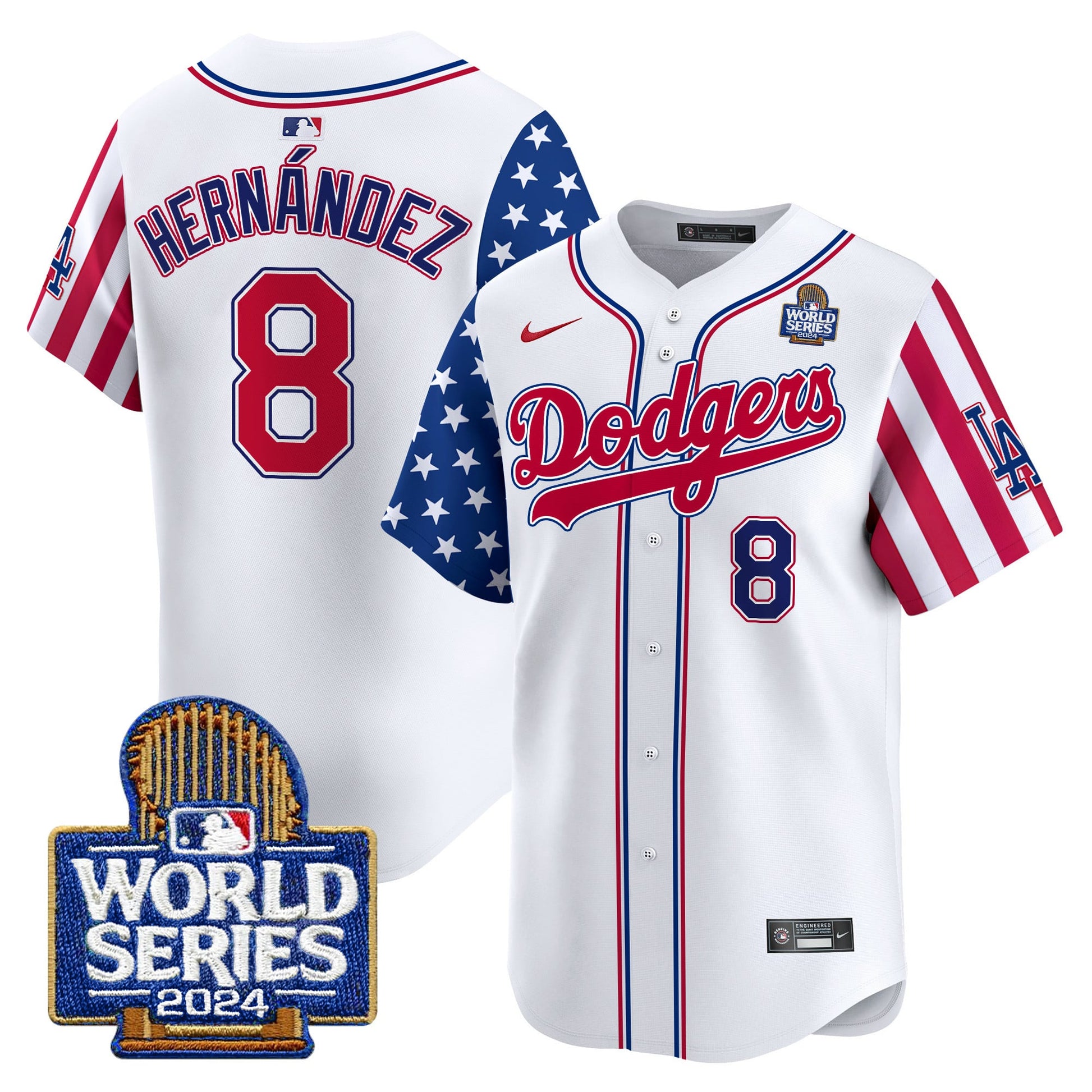Men's Dodgers American Style 2024 World Series Vapor Premier Limited Jersey V2 - All Stitched