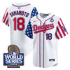 Men's Dodgers American Style 2024 World Series Vapor Premier Limited Jersey V2 - All Stitched