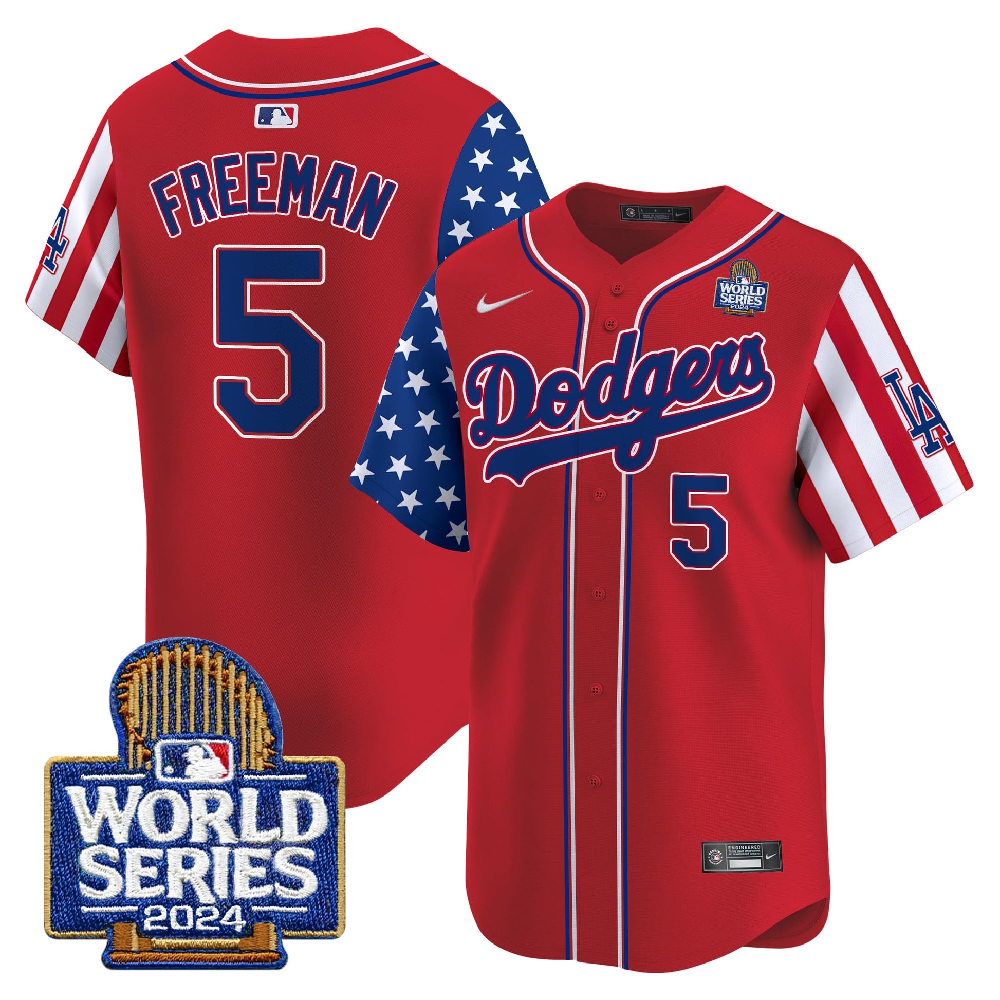 Men's Dodgers American Style 2024 World Series Vapor Premier Limited Jersey V2 - All Stitched