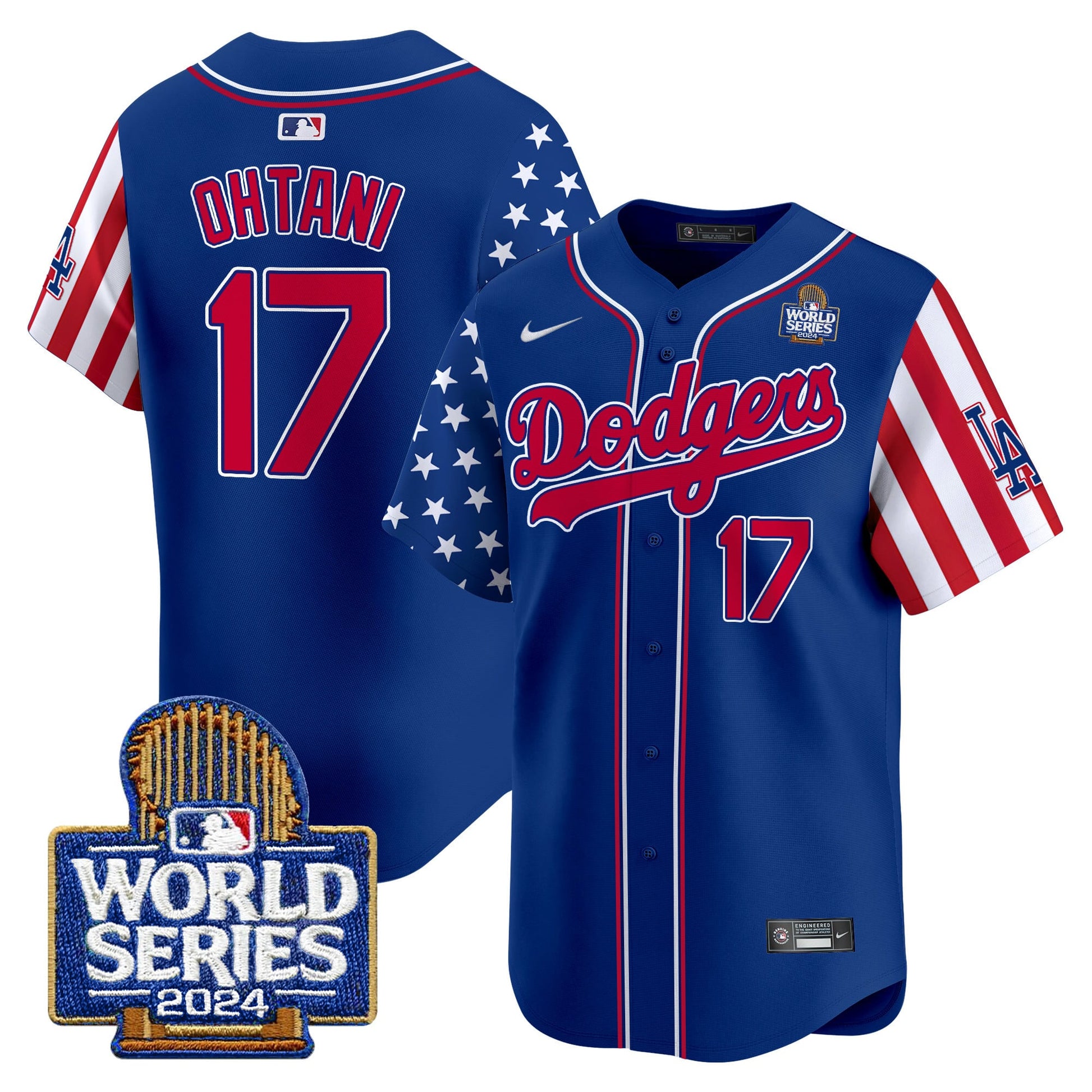 Men's Dodgers American Style 2024 World Series Vapor Premier Limited Jersey V2 - All Stitched