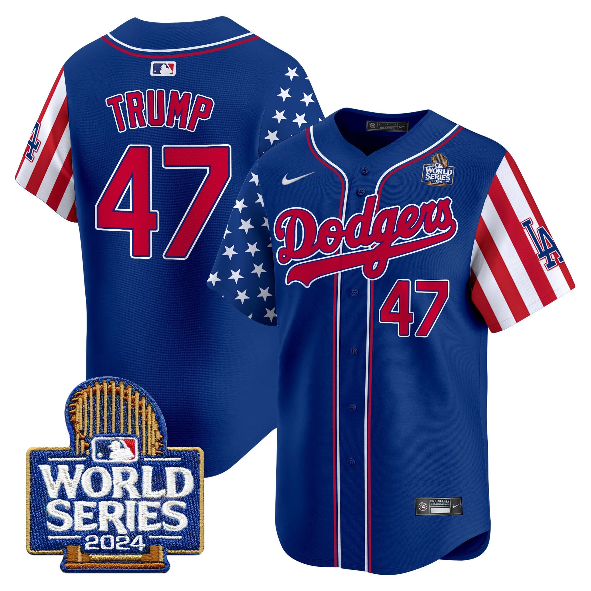 Men's Dodgers American Style 2024 World Series Vapor Premier Limited Jersey V2 - All Stitched