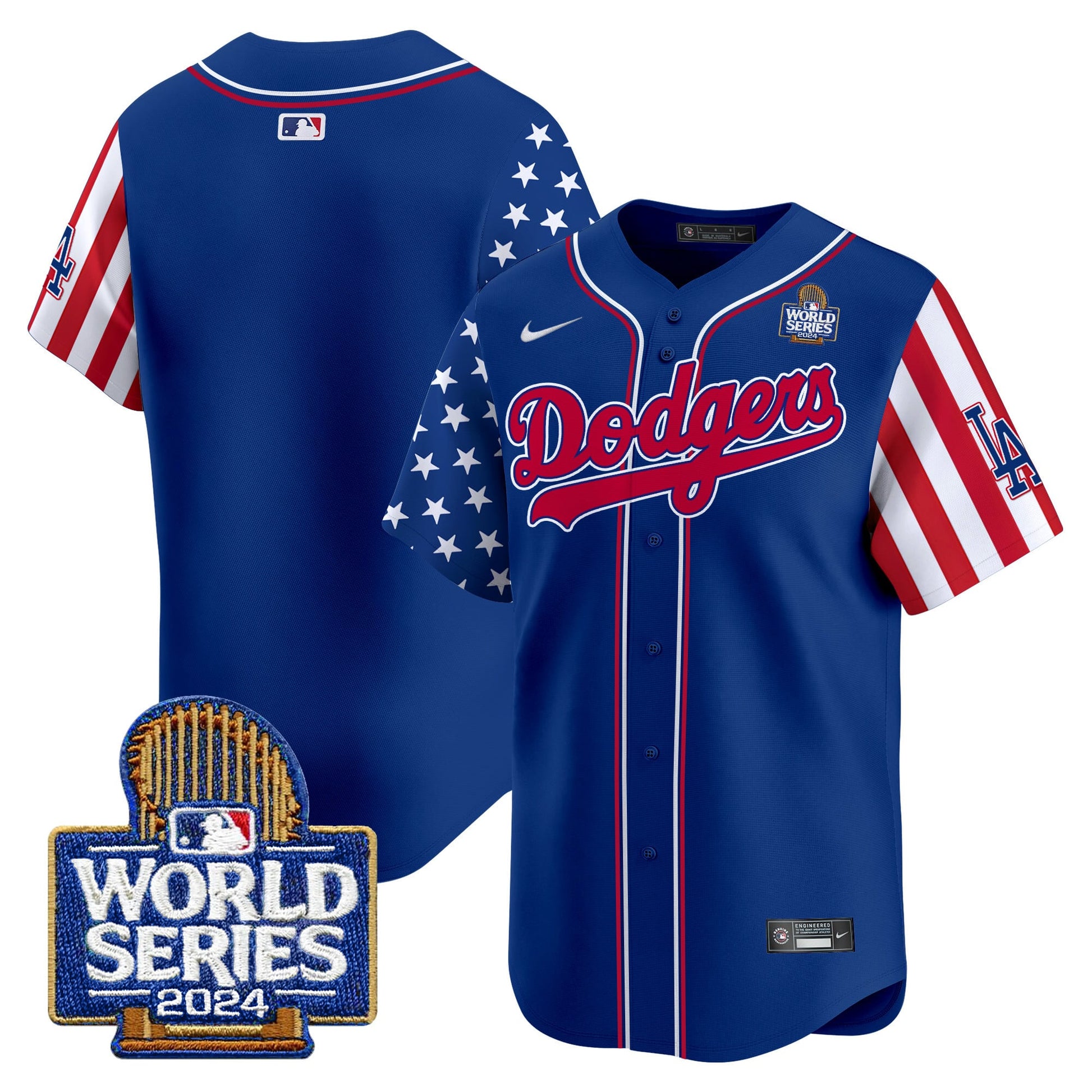 Men's Dodgers American Style 2024 World Series Vapor Premier Limited Jersey V2 - All Stitched