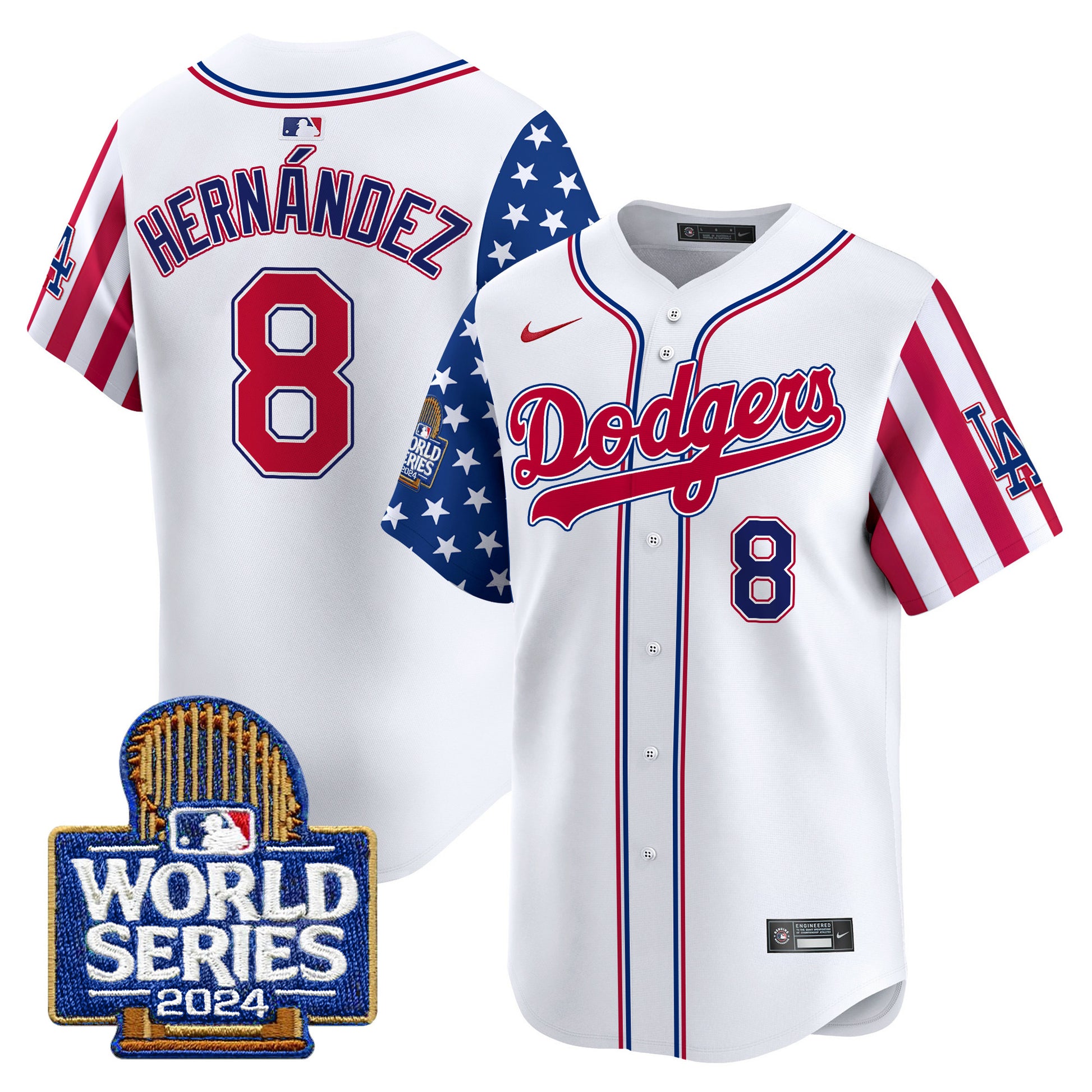 Men's Dodgers American Style 2024 World Series Vapor Premier Limited Jersey - All Stitched