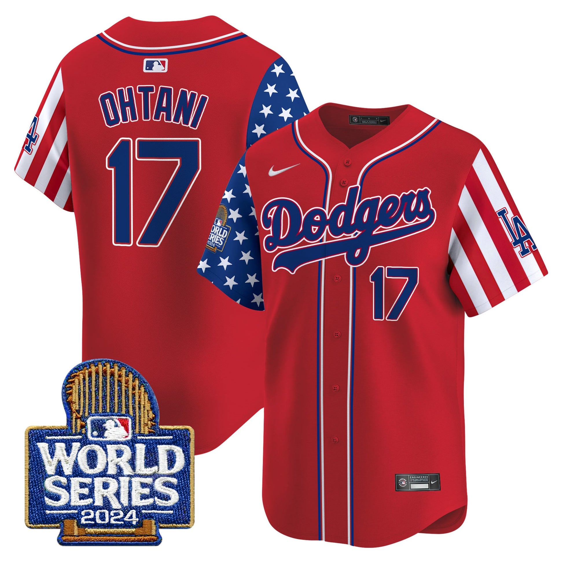 Men's Dodgers American Style 2024 World Series Vapor Premier Limited Jersey - All Stitched