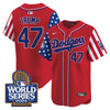 Men's Dodgers American Style 2024 World Series Vapor Premier Limited Jersey - All Stitched
