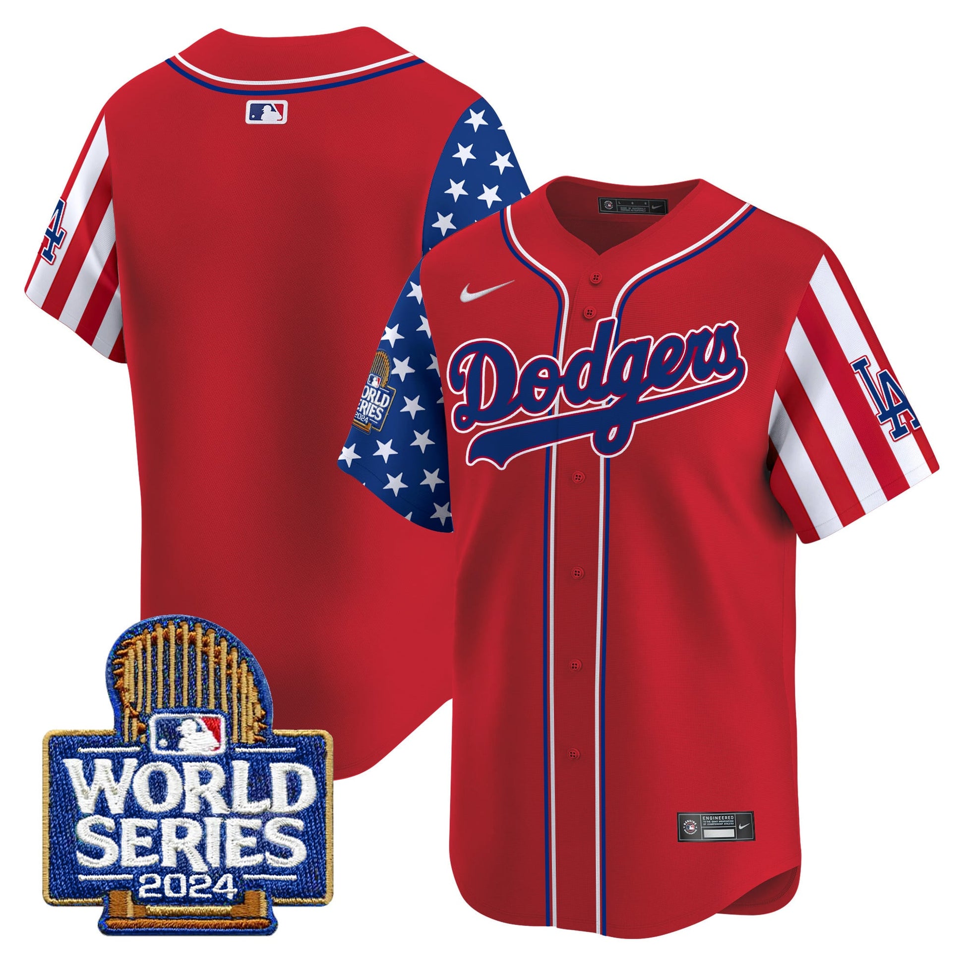 Men's Dodgers American Style 2024 World Series Vapor Premier Limited Jersey - All Stitched