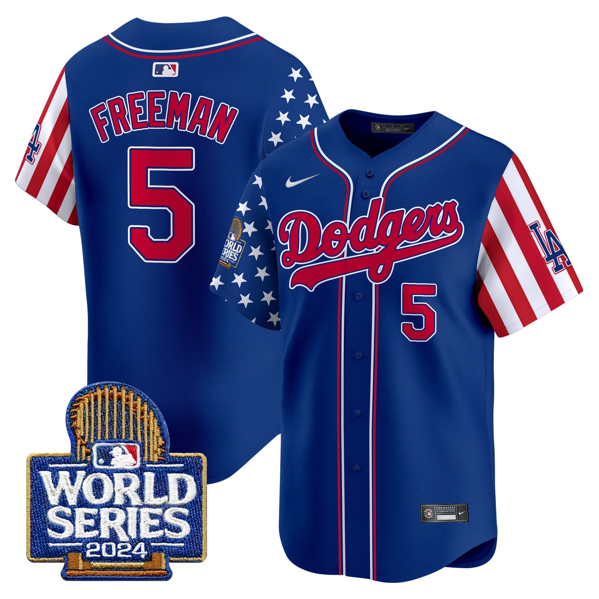 Men's Dodgers American Style 2024 World Series Vapor Premier Limited Jersey - All Stitched