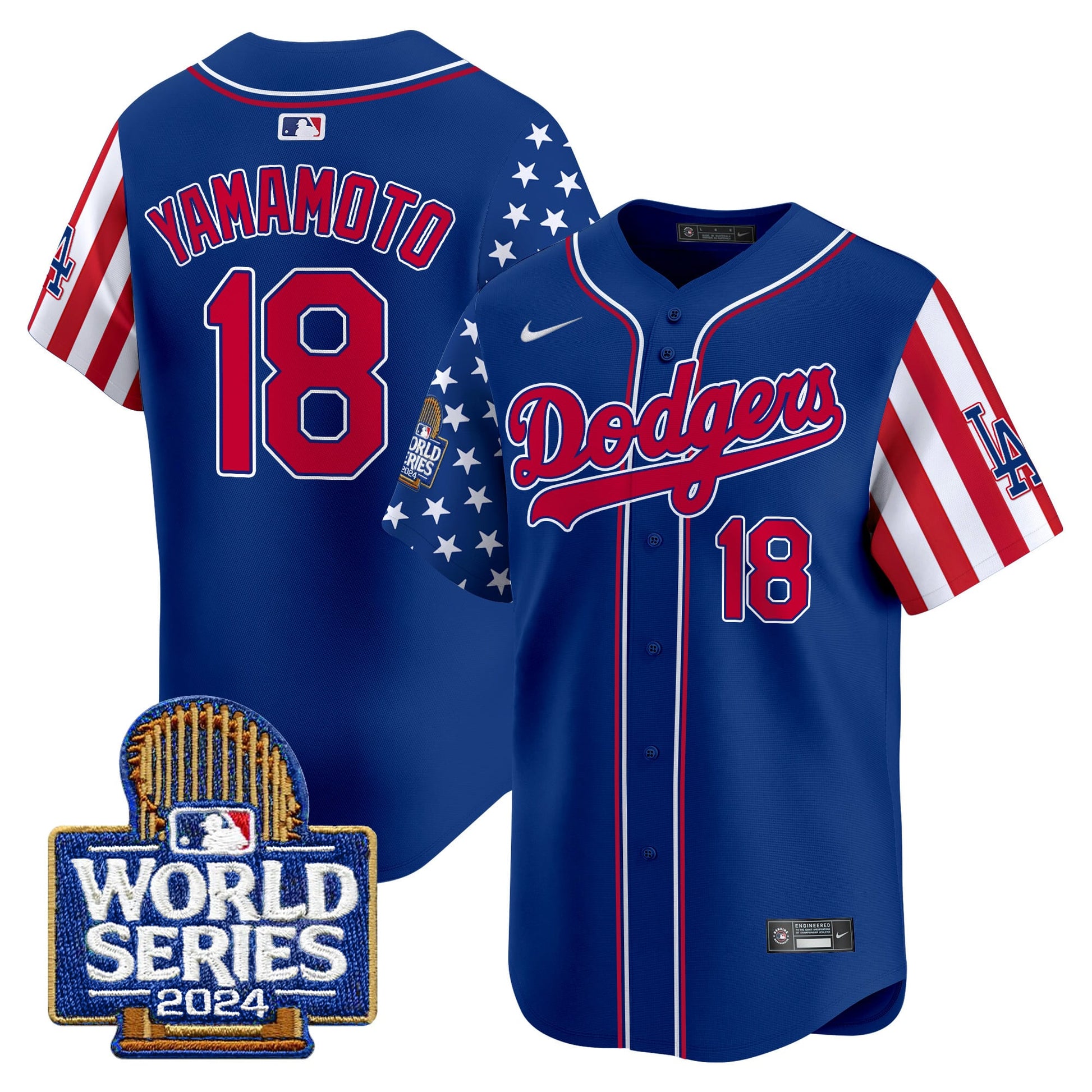 Men's Dodgers American Style 2024 World Series Vapor Premier Limited Jersey - All Stitched