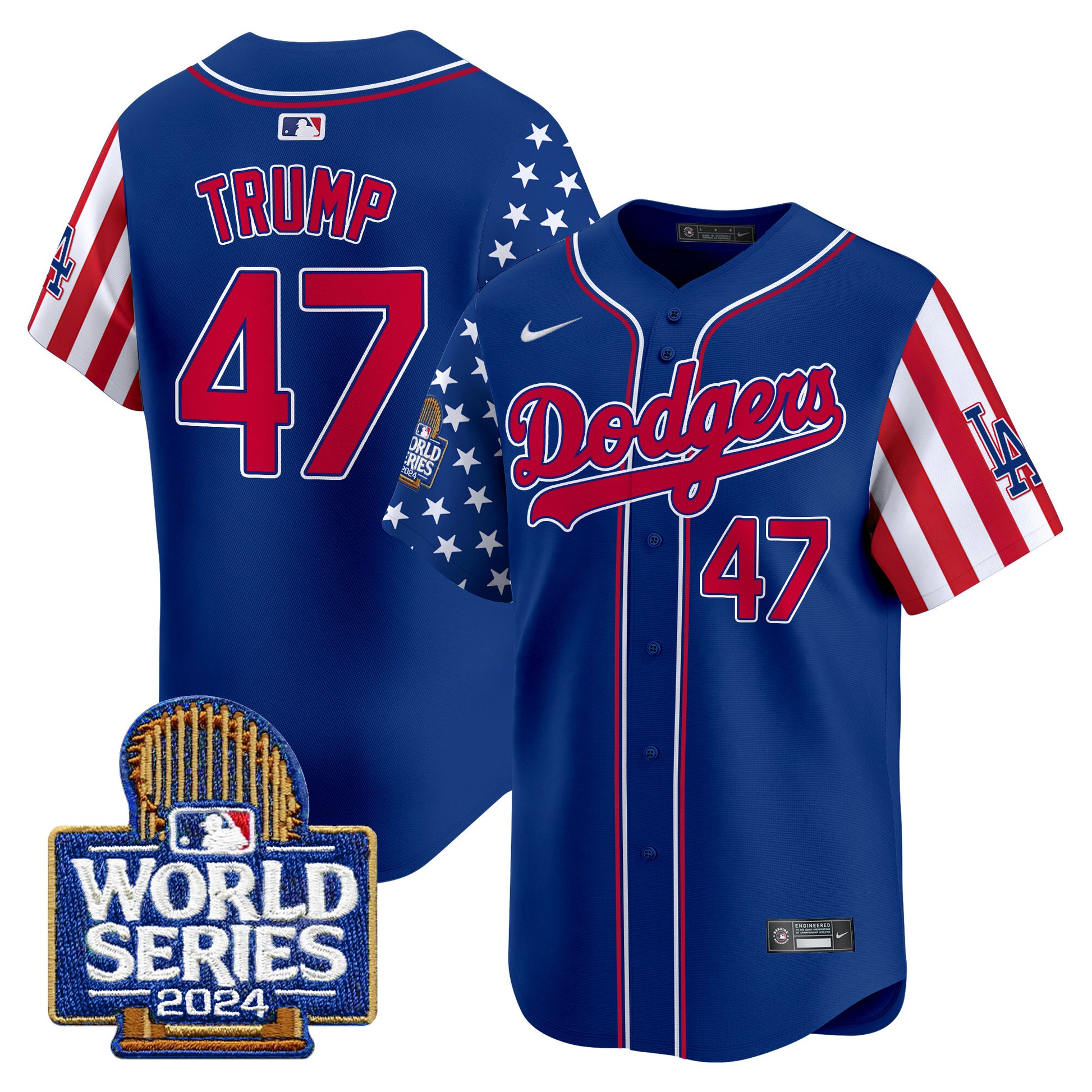 Men's Dodgers American Style 2024 World Series Vapor Premier Limited Jersey - All Stitched