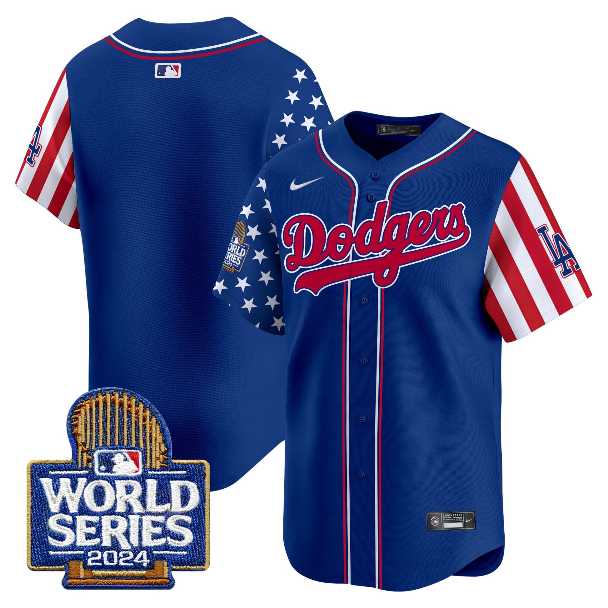 Men's Dodgers American Style 2024 World Series Vapor Premier Limited Jersey - All Stitched