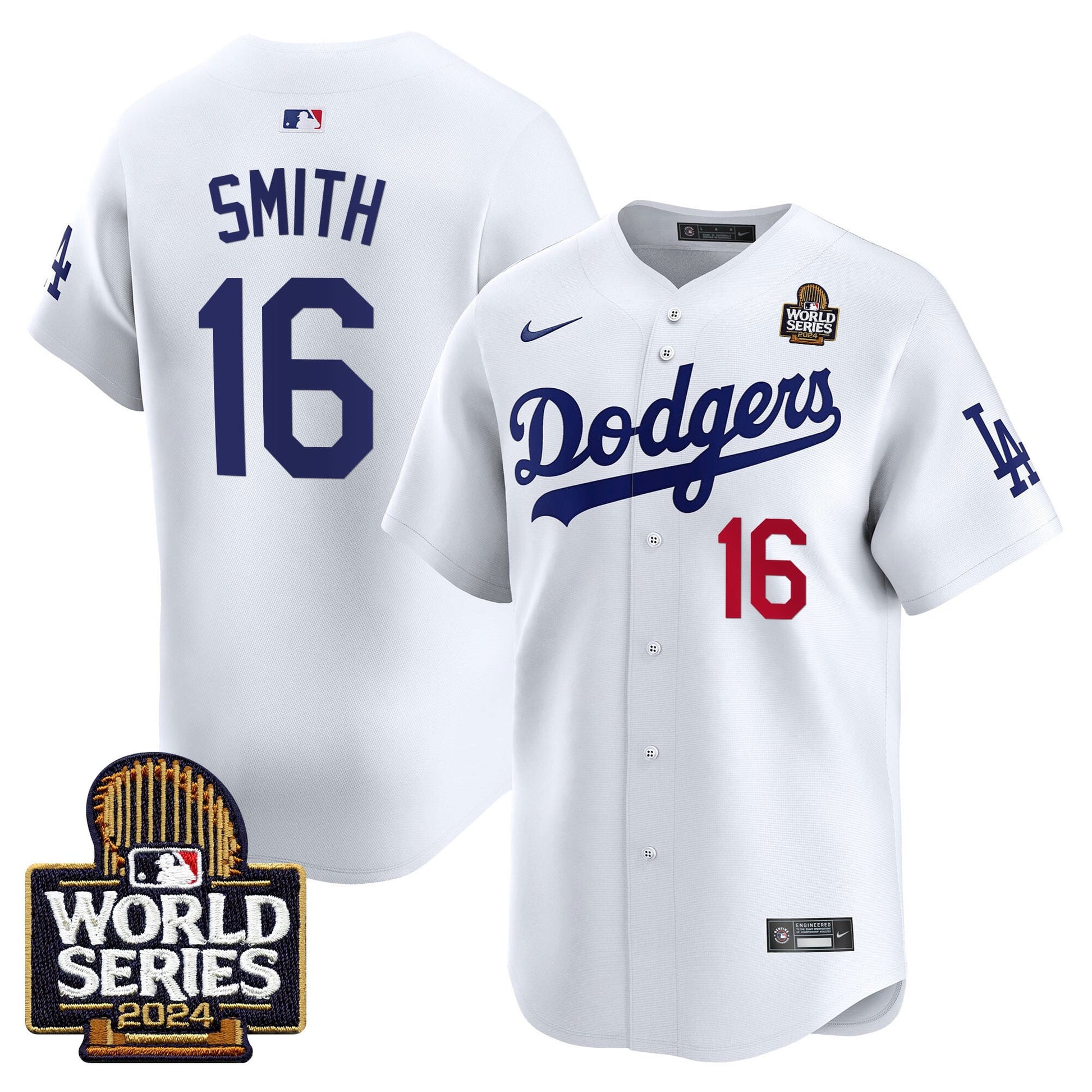 Men's Dodgers 2024 World Series Vapor Premier Limited Jersey V2 - All Stitched