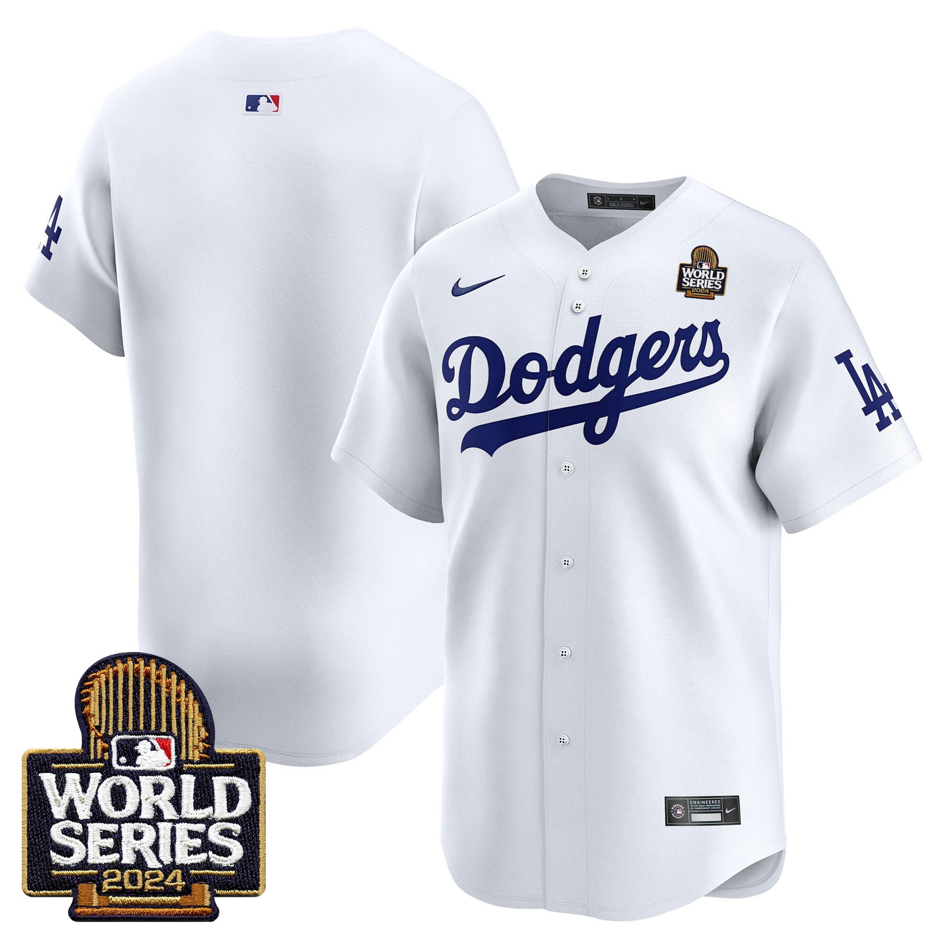 Men's Dodgers 2024 World Series Vapor Premier Limited Jersey V2 - All Stitched