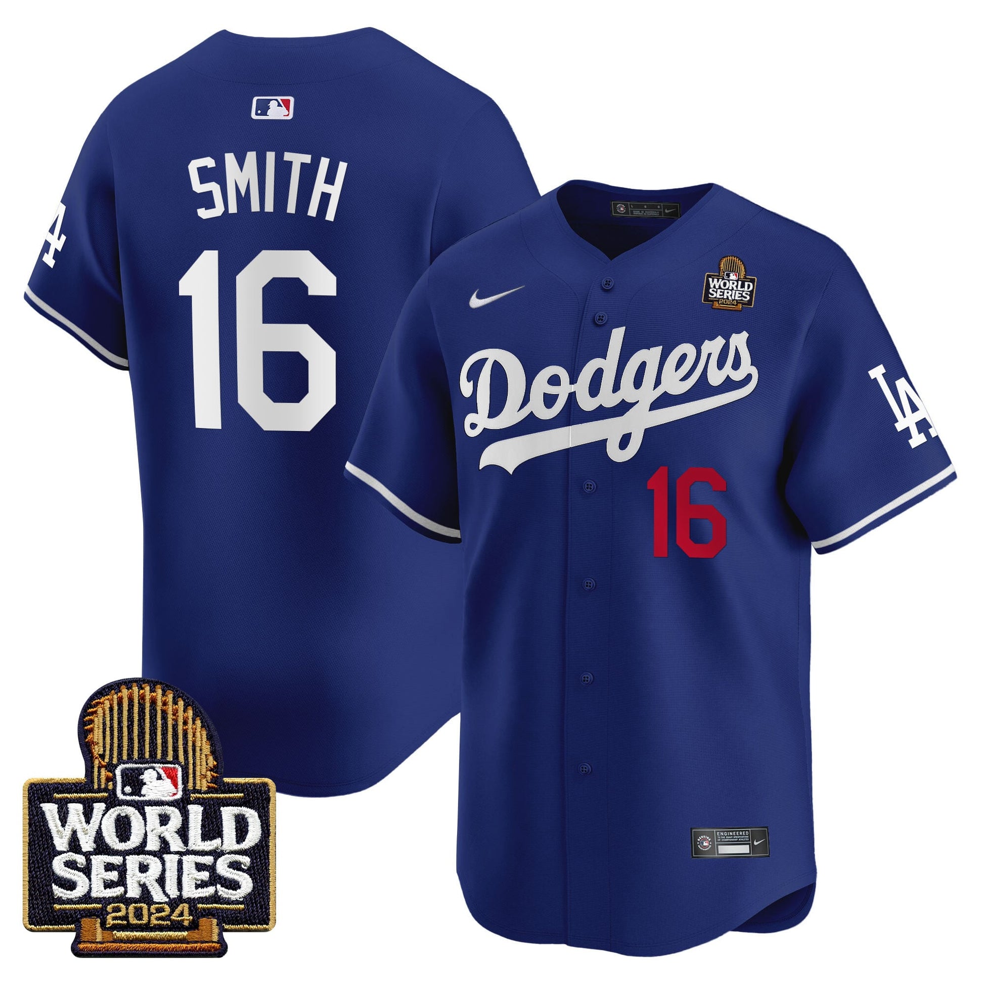 Men's Dodgers 2024 World Series Vapor Premier Limited Jersey V2 - All Stitched