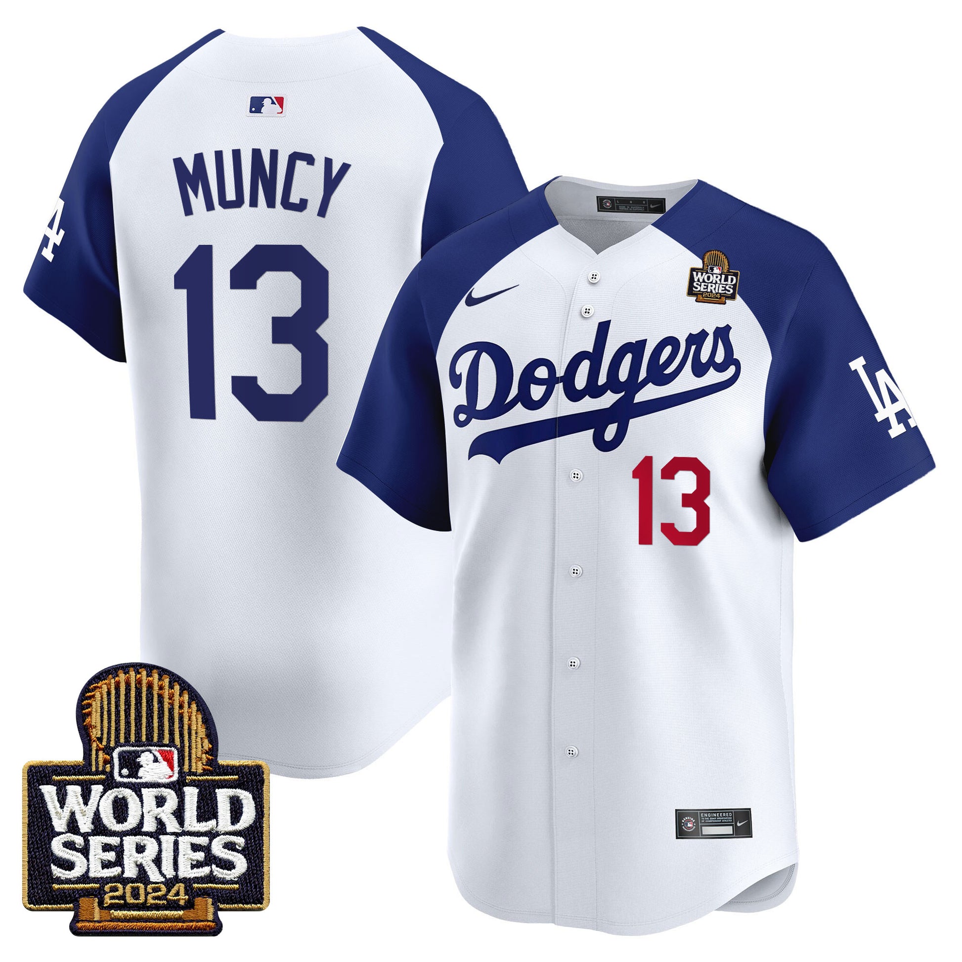 Men's Dodgers 2024 World Series Vapor Premier Limited Jersey V2 - All Stitched