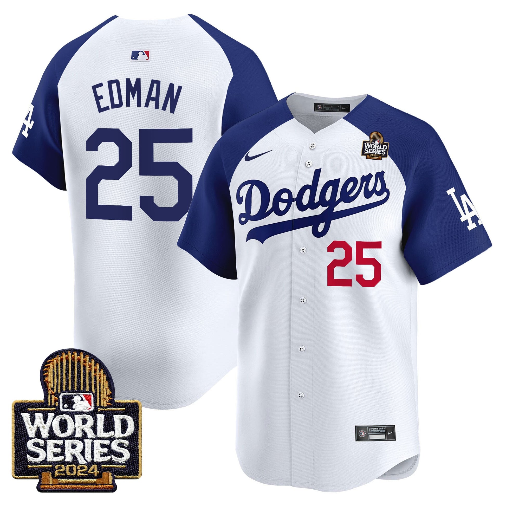 Men's Dodgers 2024 World Series Vapor Premier Limited Jersey V2 - All Stitched