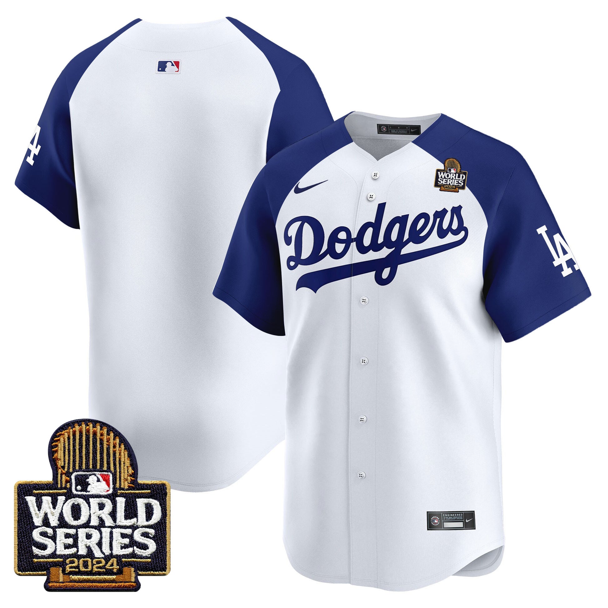 Men's Dodgers 2024 World Series Vapor Premier Limited Jersey V2 - All Stitched